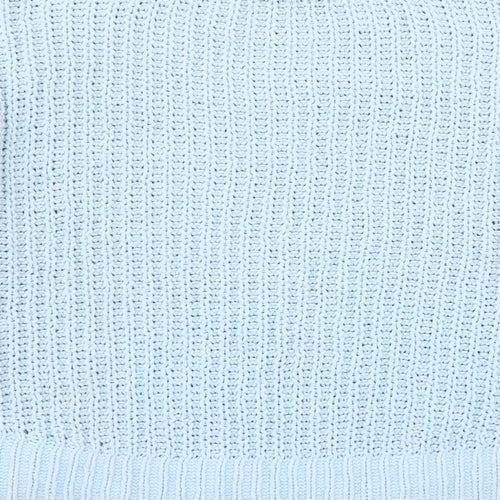 H&M Womens Blue Round Neck Polyester Pullover Jumper Size L