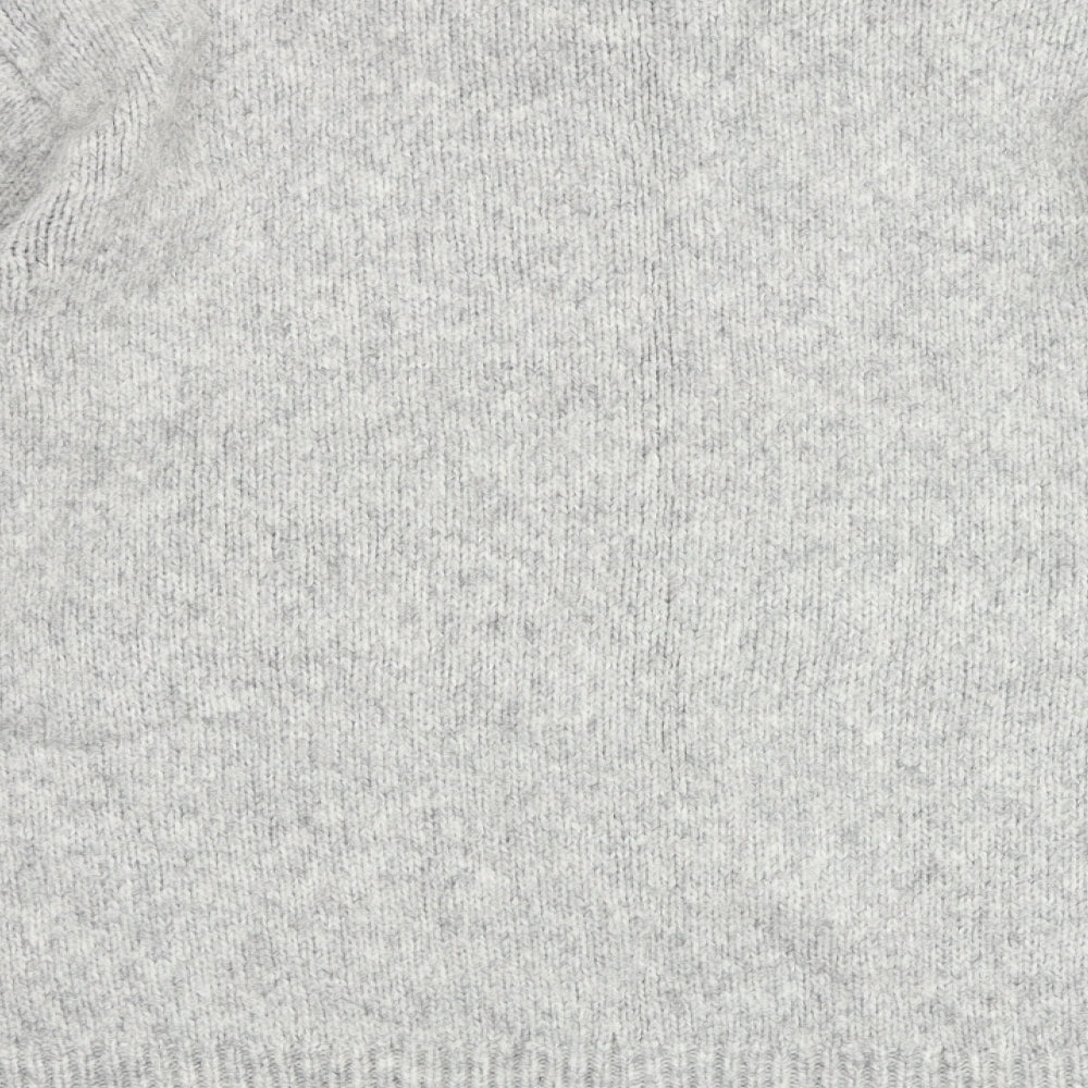 Zara Womens Grey Round Neck Acrylic Pullover Jumper Size S