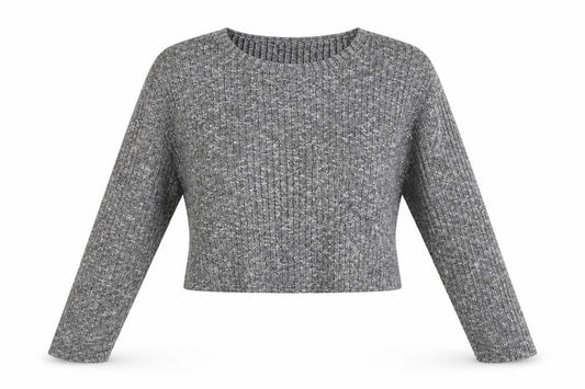 Front view of Topshop women’s grey polyester basic t-shirt, size UK 8, round neck
