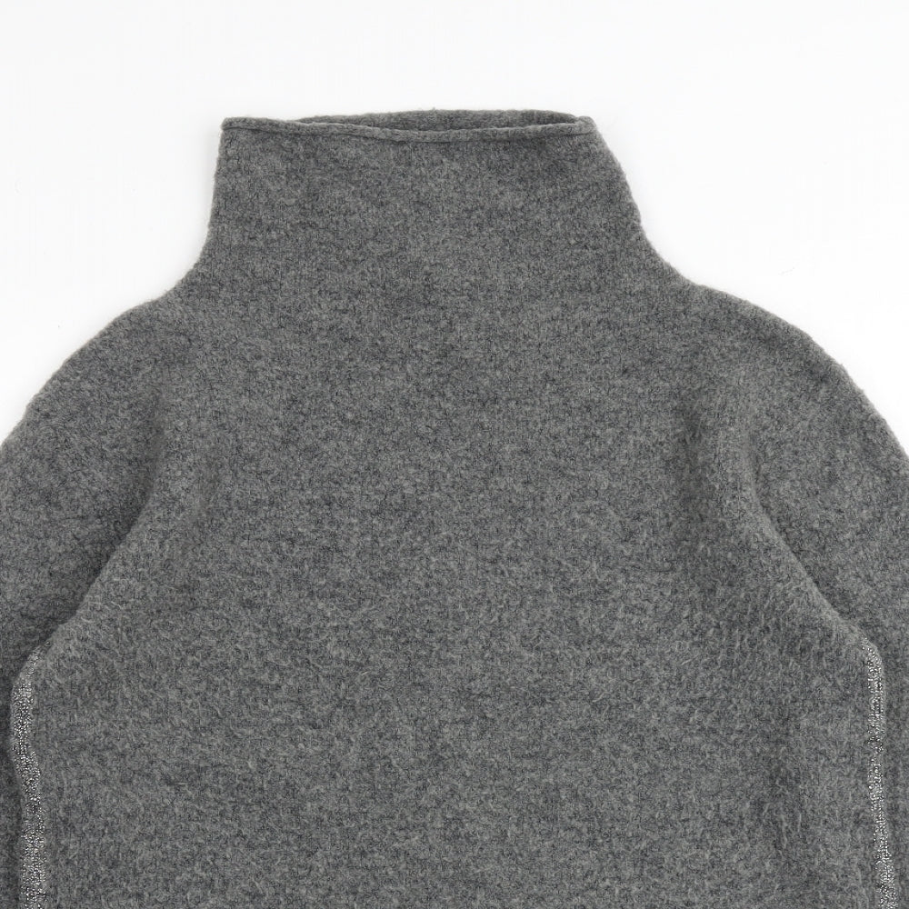 NEXT Womens Grey High Neck Acrylic Pullover Jumper Size 8