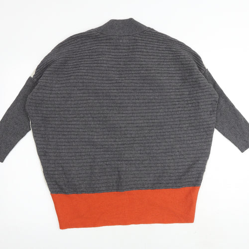 River Island Womens Multicoloured V-Neck Viscose Pullover Jumper Size S