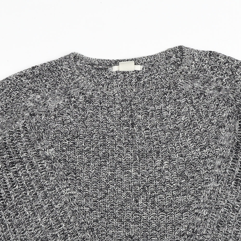 H&M Womens Black Round Neck Cotton Pullover Jumper Size S