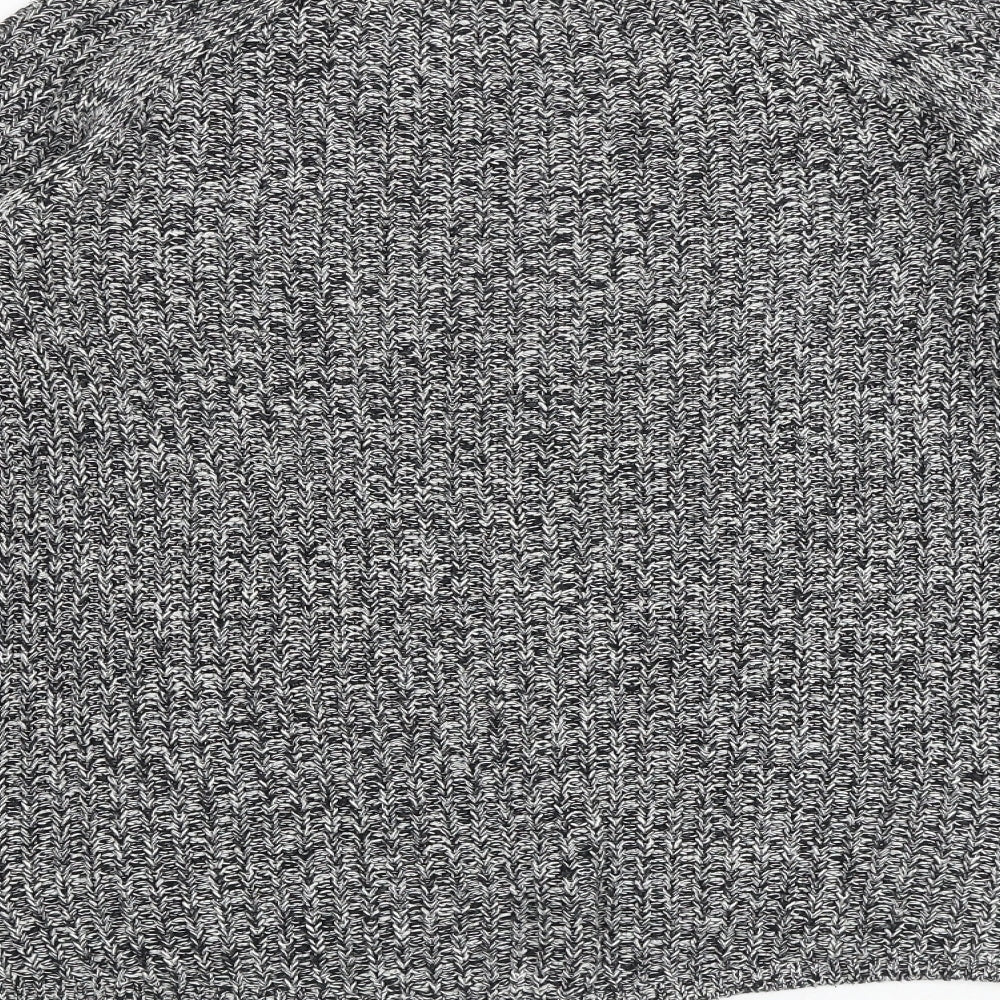 H&M Womens Black Round Neck Cotton Pullover Jumper Size S