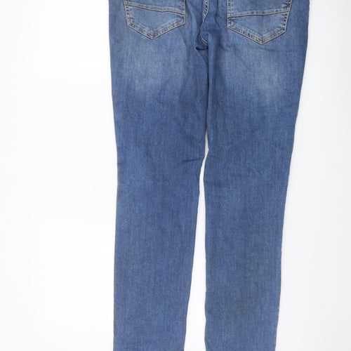 Devred Mens Blue Cotton Straight Jeans Size 36 in L33 in Slim Button