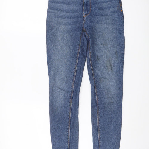COLLUSION Womens Blue Cotton Skinny Jeans Size 26 in L28 in Regular Button