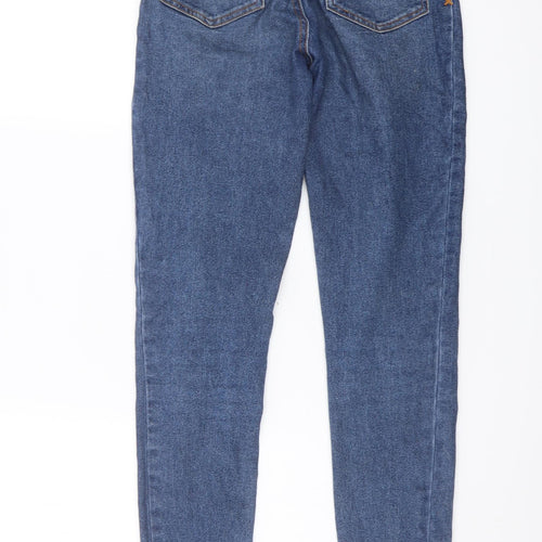 COLLUSION Womens Blue Cotton Skinny Jeans Size 26 in L28 in Regular Button