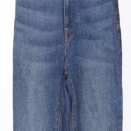 COLLUSION Womens Blue Cotton Skinny Jeans Size 26 in L28 in Regular Button