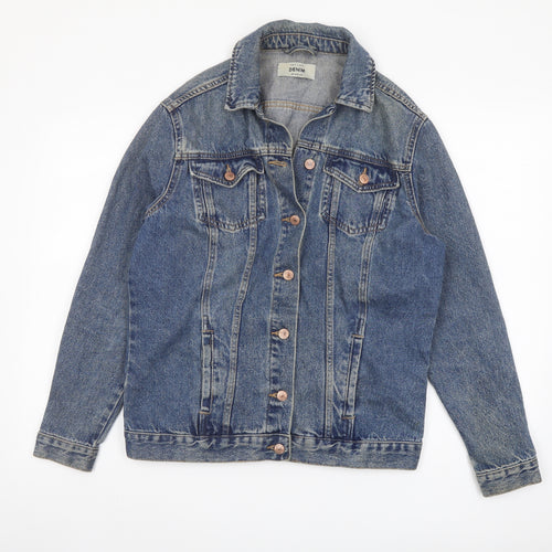 New Look Womens Blue Jacket Size 8 Button