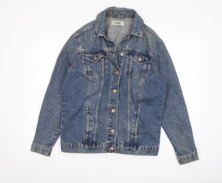 New Look Womens Blue Jacket Size 8 Button