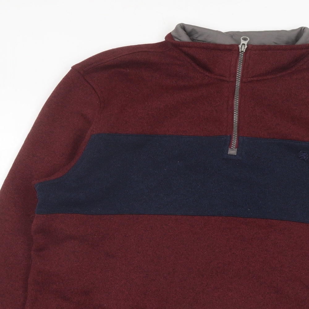 IZOD Mens Red Polyester Pullover Sweatshirt Size L