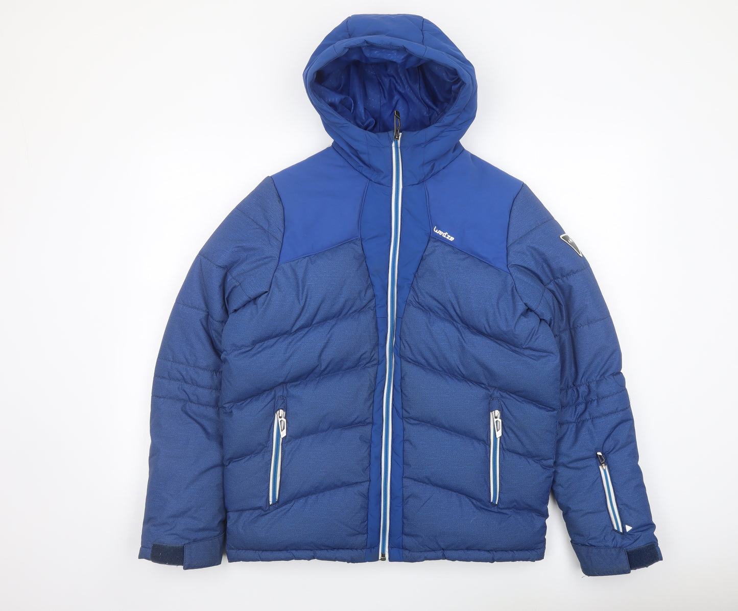 DECATHLON Boys Blue Puffer Jacket Jacket Size 14 Years Zip