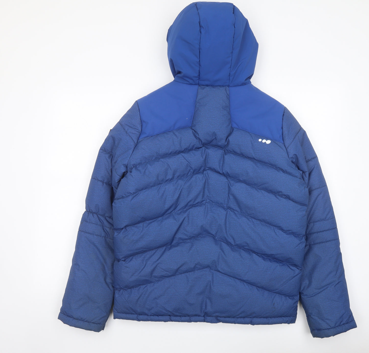 DECATHLON Boys Blue Puffer Jacket Jacket Size 14 Years Zip