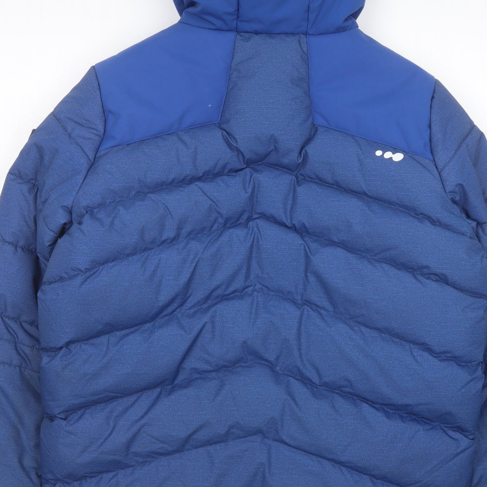 DECATHLON Boys Blue Puffer Jacket Jacket Size 14 Years Zip