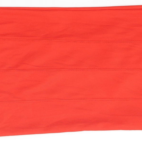 Stradivarius Womens Red Polyester Tank Dress Size S Scoop Neck Pullover