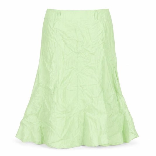Front view of Gerry Weber women’s green acetate trumpet skirt, size UK 12, zip