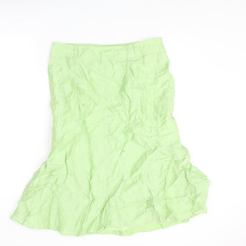 Gerry Weber Womens Green Acetate Trumpet Skirt Size 12 Zip