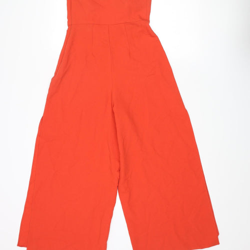 ASOS Womens Red Polyester Jumpsuit One-Piece Size 8 L24 in Zip - Side Slit