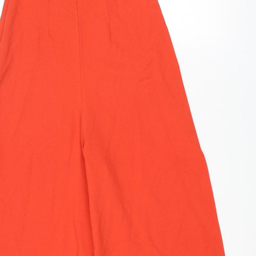 ASOS Womens Red Polyester Jumpsuit One-Piece Size 8 L24 in Zip - Side Slit