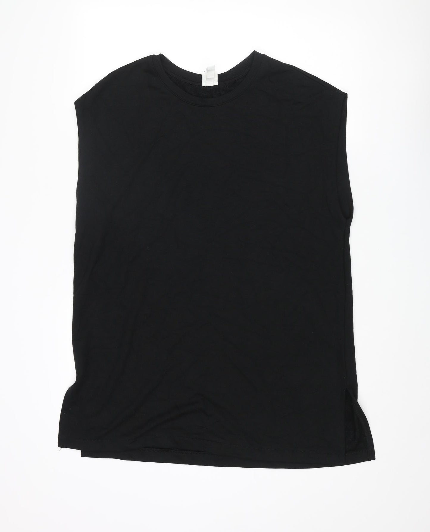 H&M Womens Black Polyester Jumper Dress Size S Crew Neck Pullover