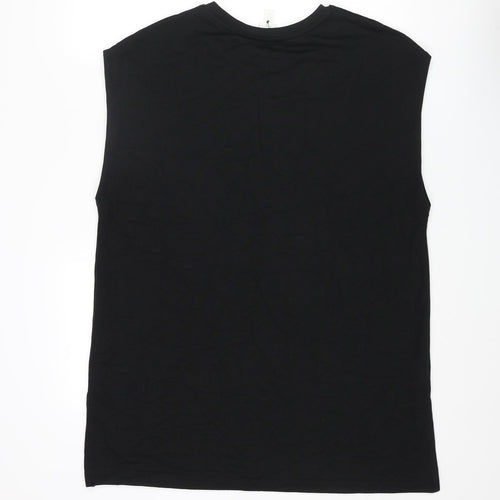 H&M Womens Black Polyester Jumper Dress Size S Crew Neck Pullover