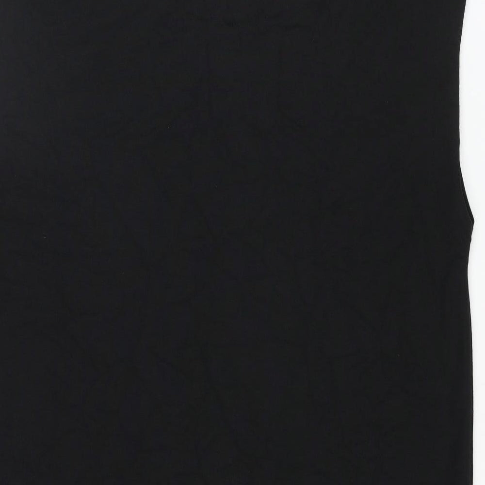 H&M Womens Black Polyester Jumper Dress Size S Crew Neck Pullover