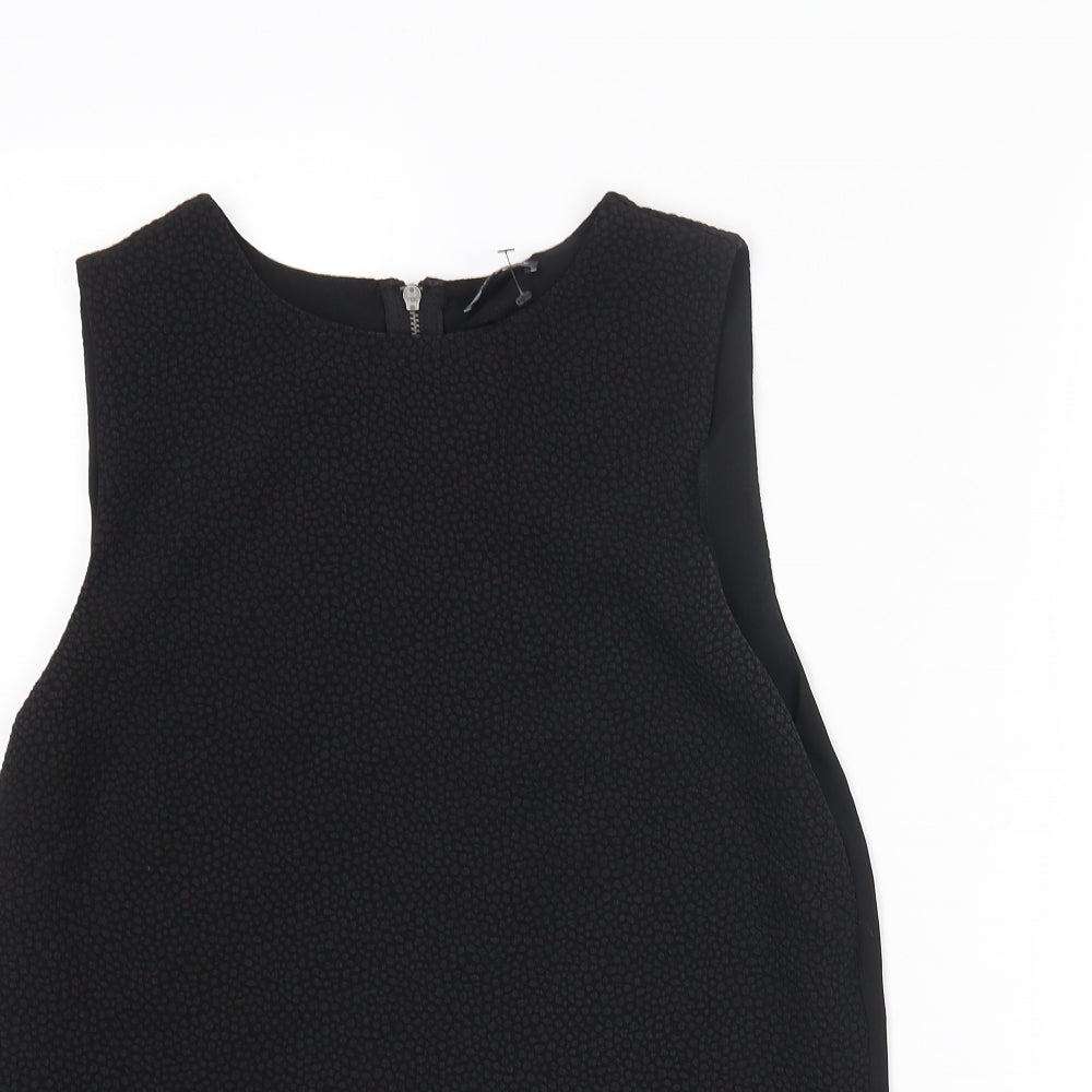 Warehouse Womens Black Polyester Camisole Blouse Size 10 Round Neck - Layered