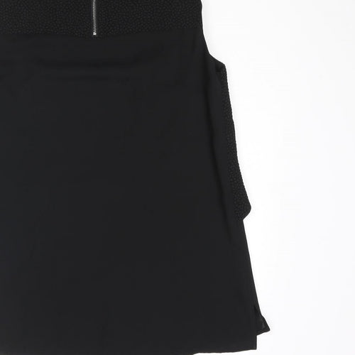 Warehouse Womens Black Polyester Camisole Blouse Size 10 Round Neck - Layered