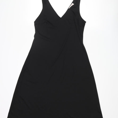 Per Una Womens Black Polyester A-Line Size 12 V-Neck Pullover