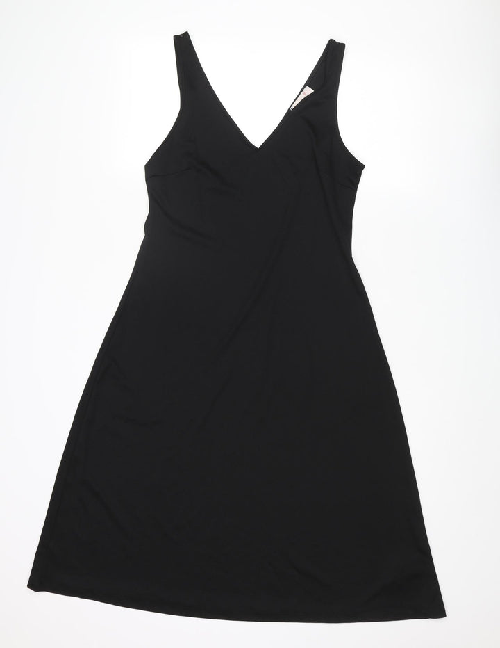 Per Una Womens Black Polyester A-Line Size 12 V-Neck Pullover