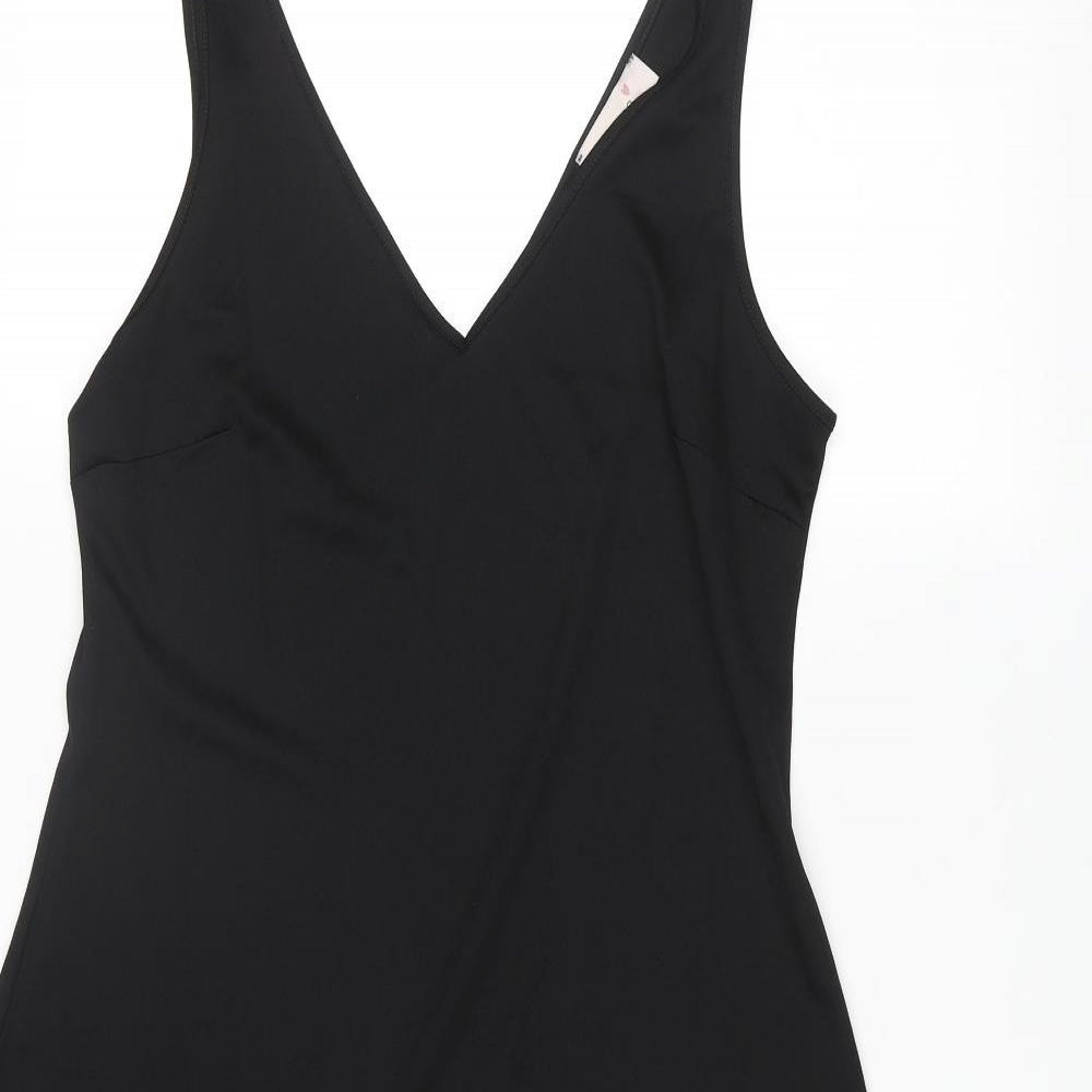 Per Una Womens Black Polyester A-Line Size 12 V-Neck Pullover