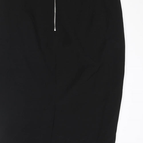 Debut Womens Black Polyester Straight & Pencil Skirt Size 18 Zip - Frill