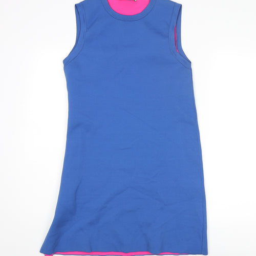 Zara Womens Blue Polyester Shift Size M Crew Neck Pullover