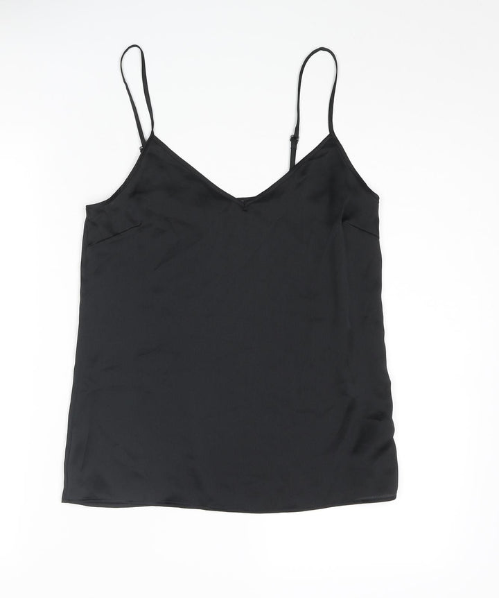 Marks and Spencer Womens Black Polyester Camisole Blouse Size 6 V-Neck