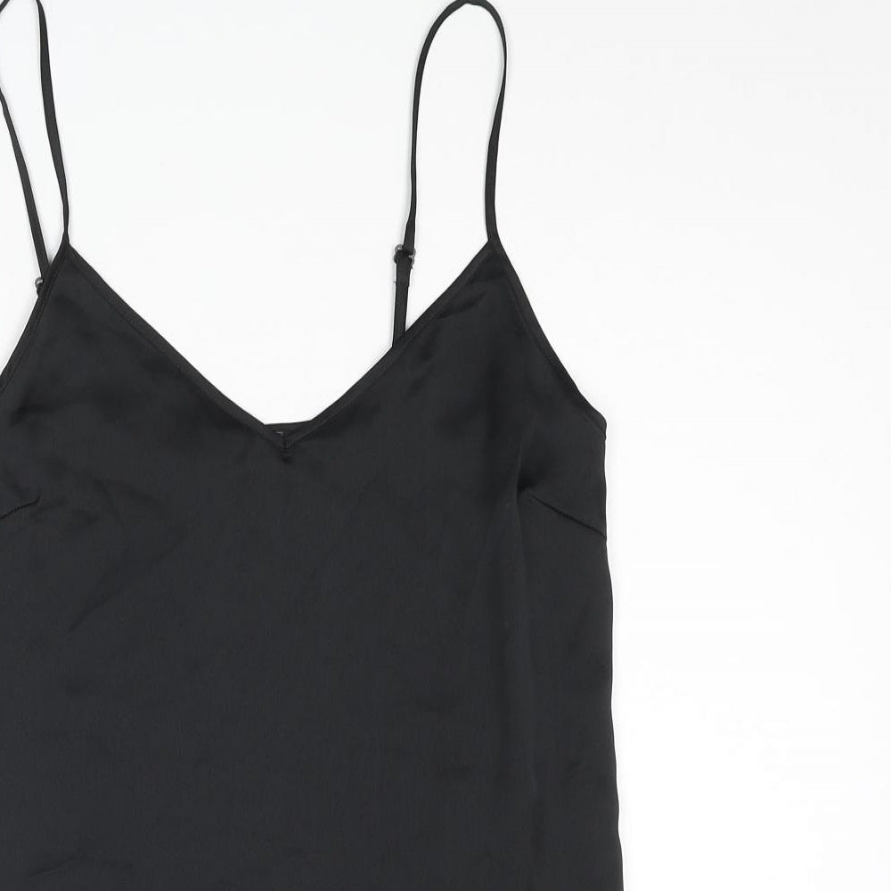 Marks and Spencer Womens Black Polyester Camisole Blouse Size 6 V-Neck