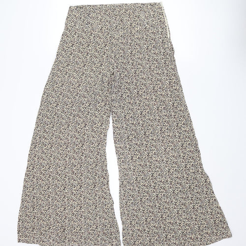 River Island Womens Multicoloured Geometric Viscose Trousers Size 10 L29 in Regular Zip