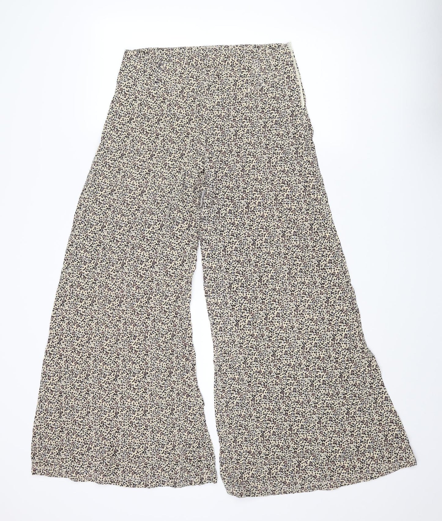 River Island Womens Multicoloured Geometric Viscose Trousers Size 10 L29 in Regular Zip
