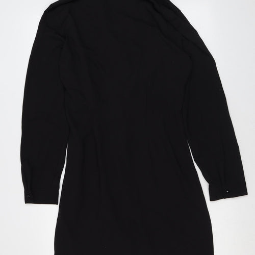 Very Womens Black Polyester Mini Size 12 Collared Zip