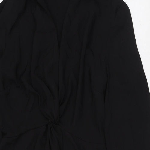 Very Womens Black Polyester Mini Size 12 Collared Zip