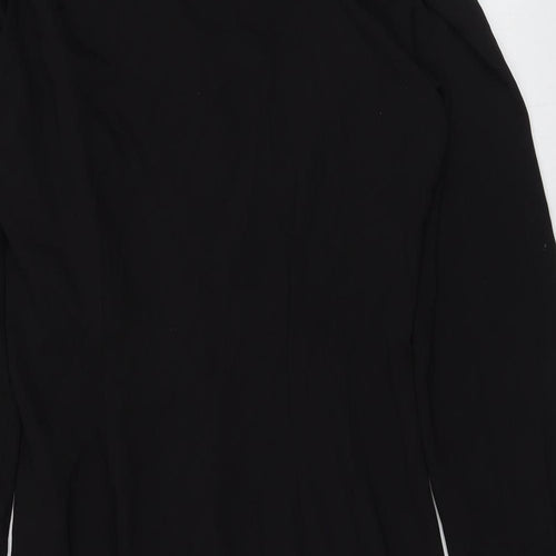 Very Womens Black Polyester Mini Size 12 Collared Zip