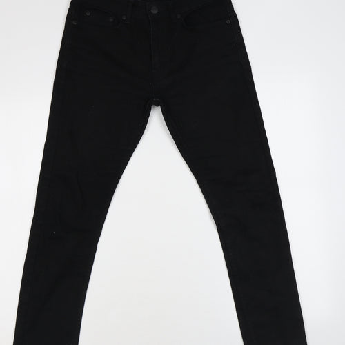 Burton Mens Black Cotton Skinny Jeans Size 28 in L24 in Regular Zip