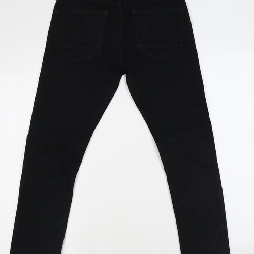 Burton Mens Black Cotton Skinny Jeans Size 28 in L24 in Regular Zip