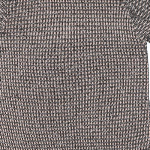 Zara Womens Multicoloured Check Polyester T-Shirt Dress Size M Round Neck Pullover