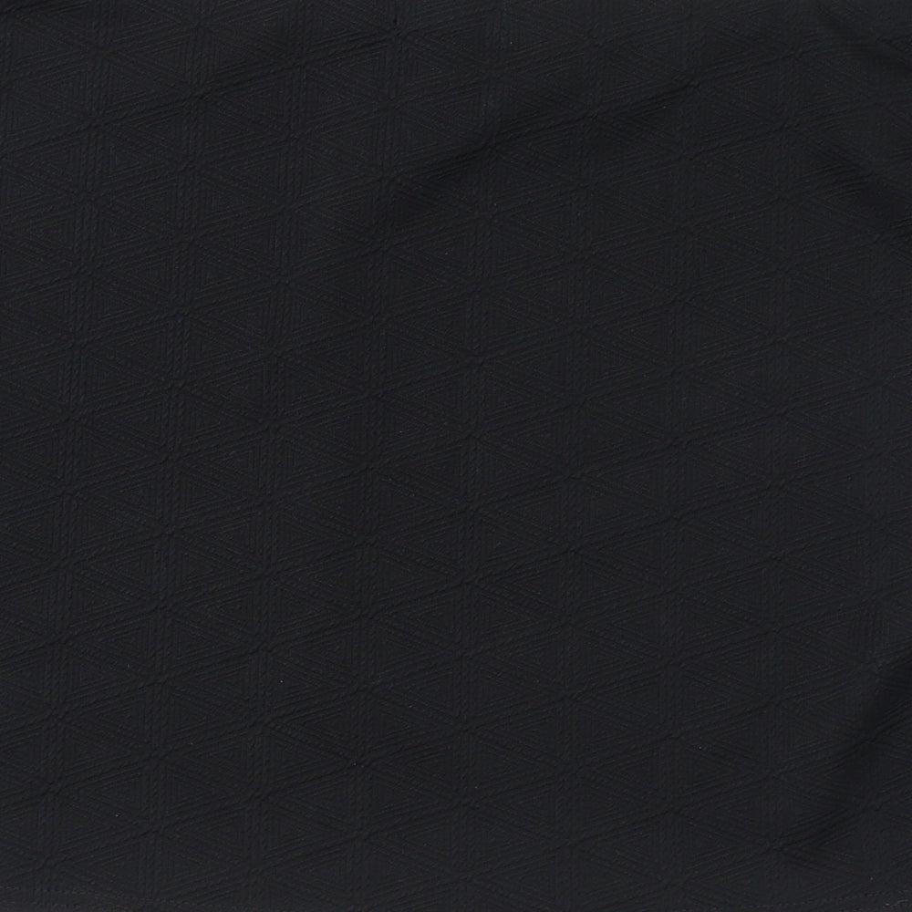 Lipsy Womens Black Geometric Polyester Mini Skirt Size 16 - Slit
