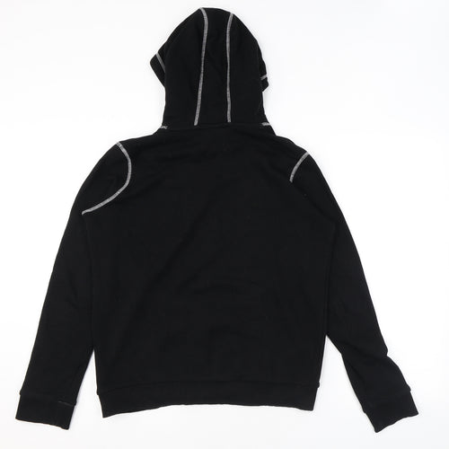 Hype Girls Black Cotton Pullover Hoodie Size 14 Years Pullover - Contrast Stitch