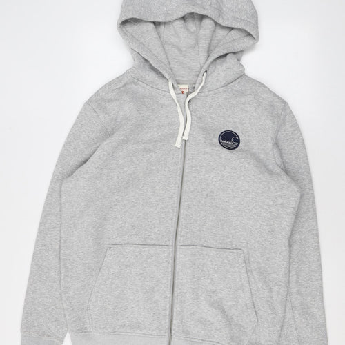 SoulCal&Co Mens Grey Cotton Full Zip Hoodie Size L