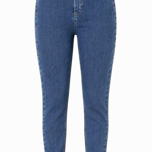 Topshop Womens Blue Cotton Skinny Jeans Size 26 in L30 in Regular Zip - Pockets