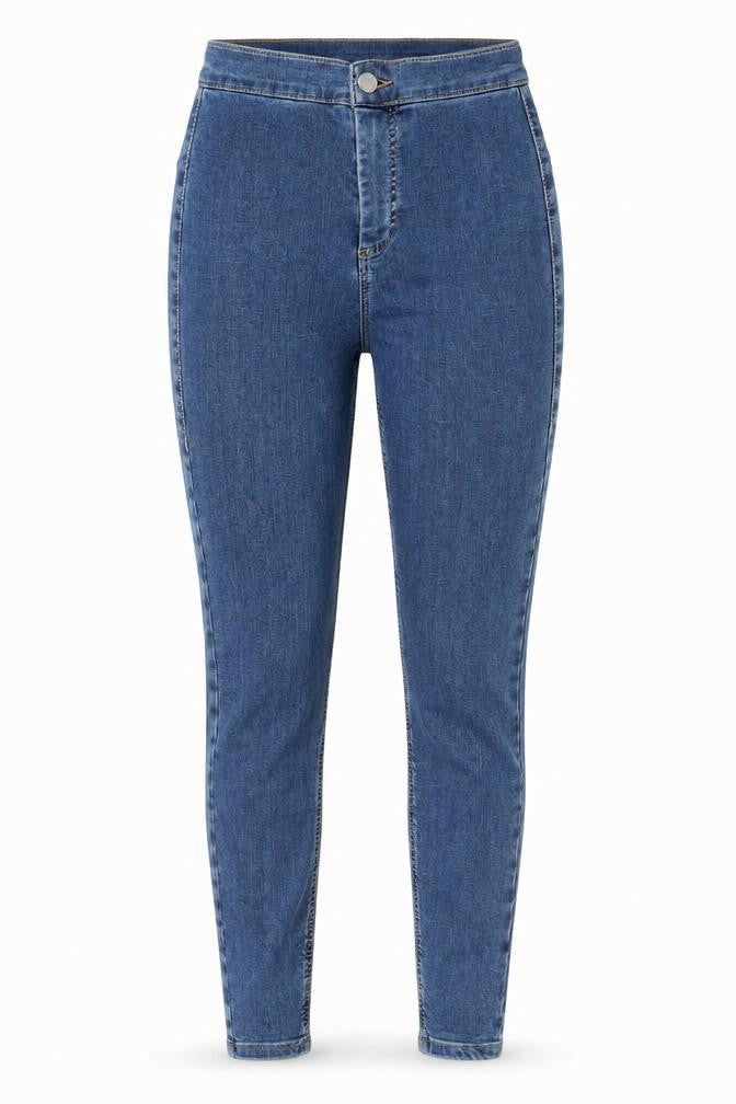 Topshop Womens Blue Cotton Skinny Jeans Size 26 in L30 in Regular Zip - Pockets
