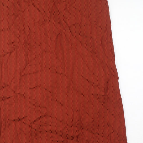 Whistles Womens Brown Viscose Wrap Skirt Size 14 Tie - Ruffle Hem