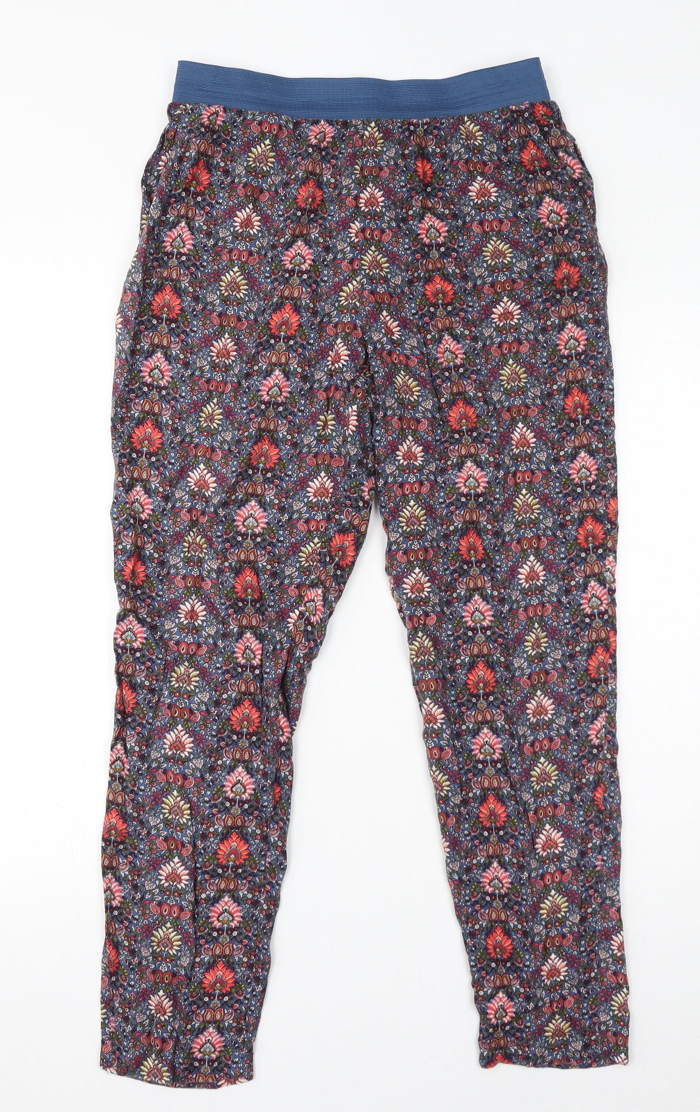 Spirit Womens Multicoloured Floral Polyester Trousers Size 10 L29 in Regular