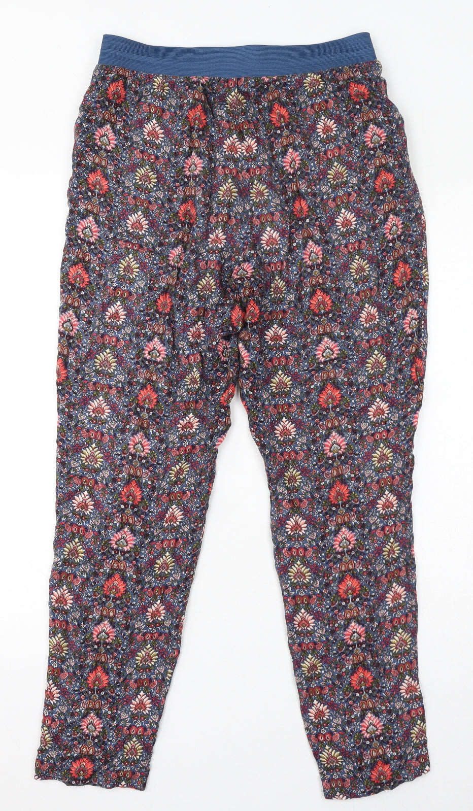 Spirit Womens Multicoloured Floral Polyester Trousers Size 10 L29 in Regular